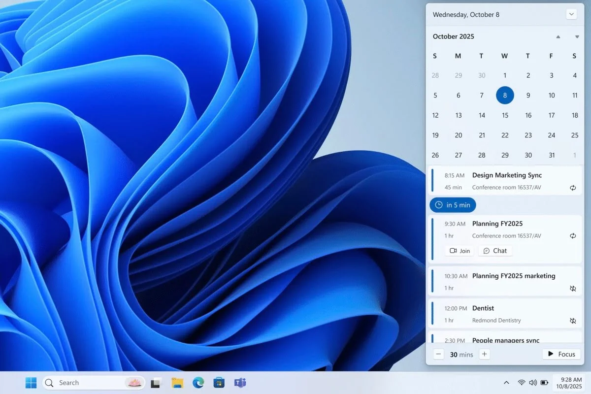 Windows 11 Agenda